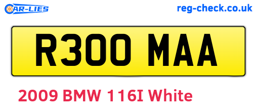 R300MAA are the vehicle registration plates.