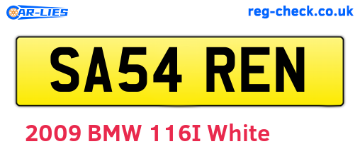SA54REN are the vehicle registration plates.