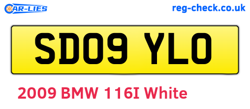 SD09YLO are the vehicle registration plates.