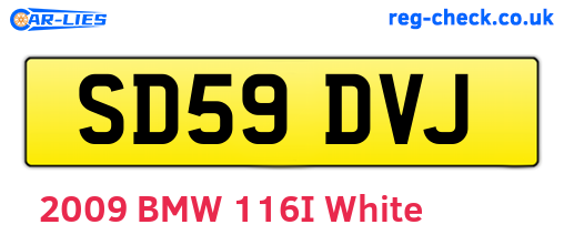 SD59DVJ are the vehicle registration plates.