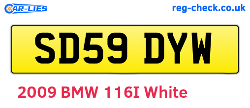 SD59DYW are the vehicle registration plates.