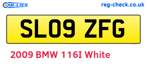 SL09ZFG are the vehicle registration plates.