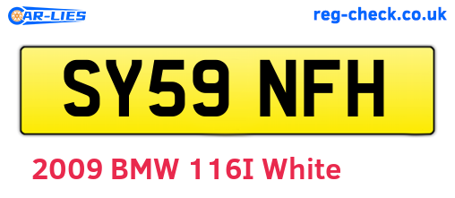 SY59NFH are the vehicle registration plates.