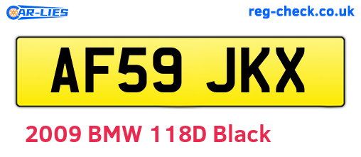 AF59JKX are the vehicle registration plates.