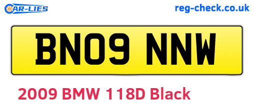 BN09NNW are the vehicle registration plates.