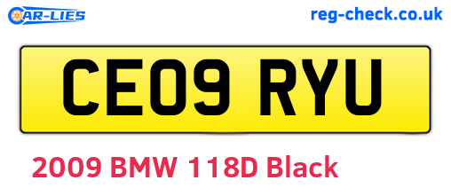 CE09RYU are the vehicle registration plates.
