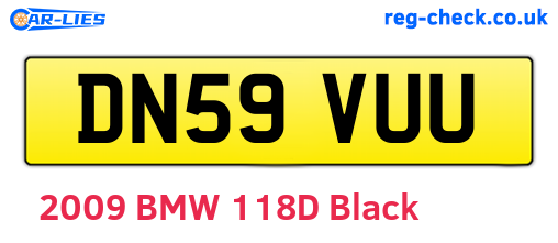 DN59VUU are the vehicle registration plates.