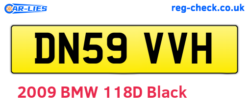 DN59VVH are the vehicle registration plates.