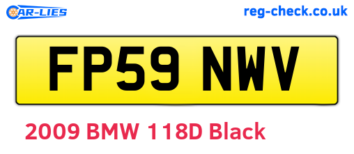 FP59NWV are the vehicle registration plates.