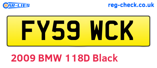 FY59WCK are the vehicle registration plates.