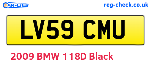 LV59CMU are the vehicle registration plates.