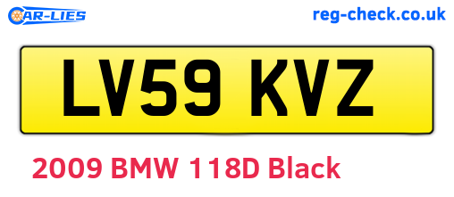 LV59KVZ are the vehicle registration plates.
