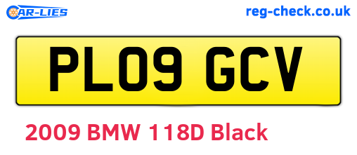 PL09GCV are the vehicle registration plates.