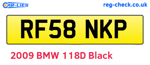RF58NKP are the vehicle registration plates.