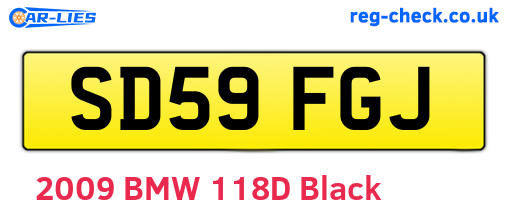 SD59FGJ are the vehicle registration plates.