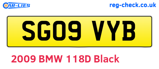 SG09VYB are the vehicle registration plates.