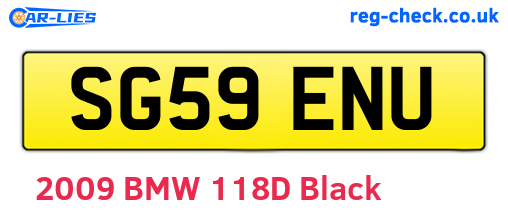SG59ENU are the vehicle registration plates.