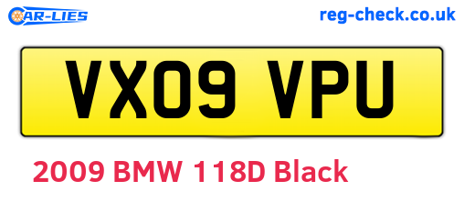 VX09VPU are the vehicle registration plates.