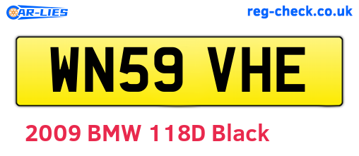WN59VHE are the vehicle registration plates.