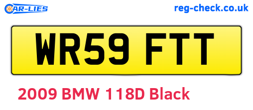 WR59FTT are the vehicle registration plates.
