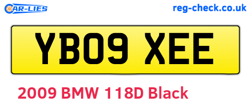 YB09XEE are the vehicle registration plates.