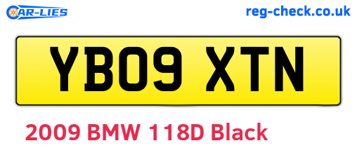 YB09XTN are the vehicle registration plates.