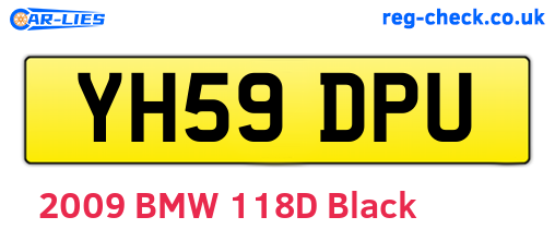 YH59DPU are the vehicle registration plates.
