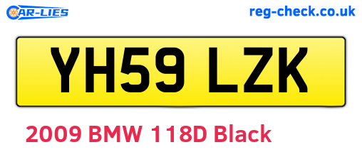 YH59LZK are the vehicle registration plates.