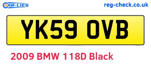 YK59OVB are the vehicle registration plates.