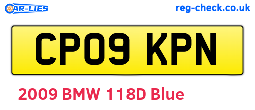 CP09KPN are the vehicle registration plates.