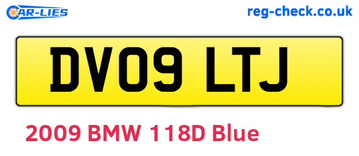 DV09LTJ are the vehicle registration plates.