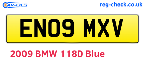 EN09MXV are the vehicle registration plates.