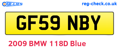 GF59NBY are the vehicle registration plates.