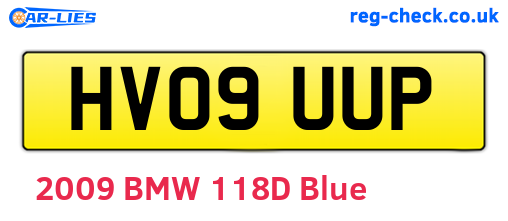 HV09UUP are the vehicle registration plates.