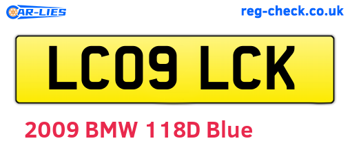 LC09LCK are the vehicle registration plates.