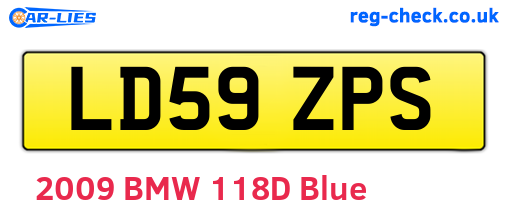 LD59ZPS are the vehicle registration plates.