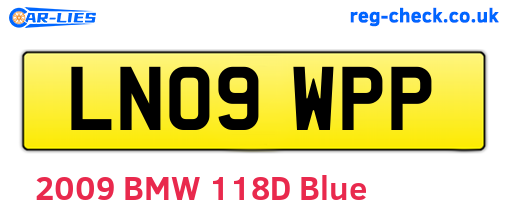 LN09WPP are the vehicle registration plates.