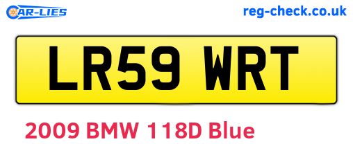 LR59WRT are the vehicle registration plates.