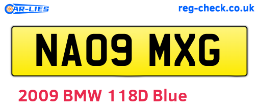 NA09MXG are the vehicle registration plates.