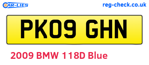 PK09GHN are the vehicle registration plates.