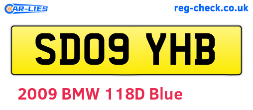 SD09YHB are the vehicle registration plates.