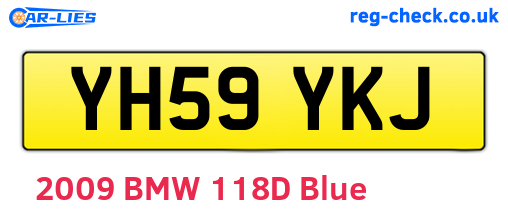YH59YKJ are the vehicle registration plates.