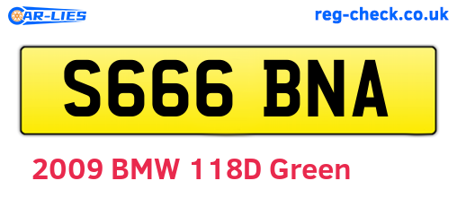 S666BNA are the vehicle registration plates.