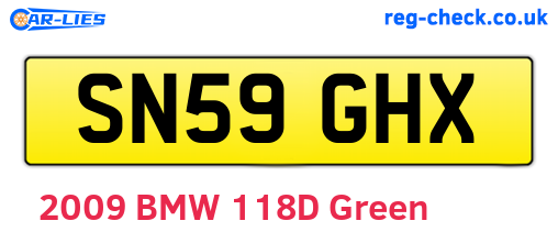 SN59GHX are the vehicle registration plates.