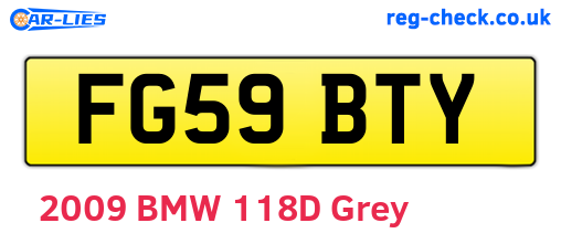 FG59BTY are the vehicle registration plates.