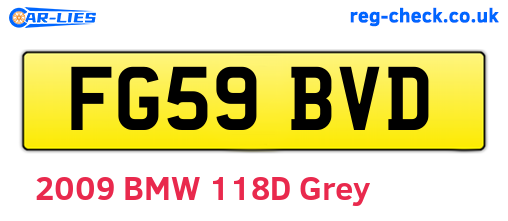 FG59BVD are the vehicle registration plates.