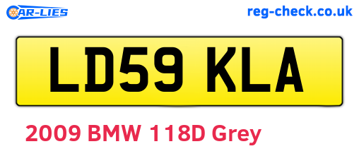 LD59KLA are the vehicle registration plates.