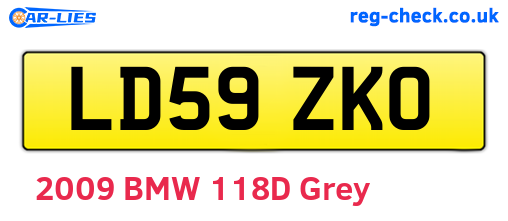 LD59ZKO are the vehicle registration plates.