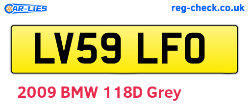 LV59LFO are the vehicle registration plates.