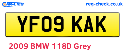 YF09KAK are the vehicle registration plates.
